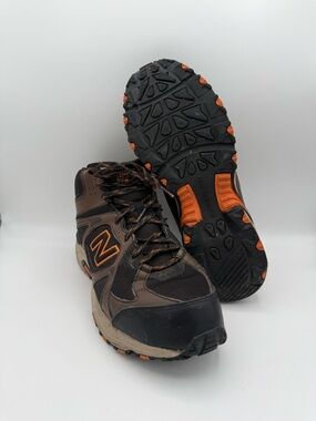 Men's New Balance 481 V3 Brown Orange Mid-Top Trail Running Shoes Size 13 4E